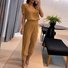 Women's Plain Daily Going Out Two-Piece Set darkgreen Casual Summer Top With Pants Matching Set