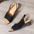 Spring and summer new fish mouth beach thick heel one word buckle simple thick heel high heel women's sandals