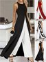 Women's Bodycon Tank Crew Neck Daily Going Out Casual Plain Summer Ankle Pants Jumpsuit Romper
