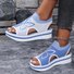 Women's summer new leisure flying woven hollow mesh fish mouth beach women's sports style sandals