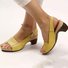 Spring and summer new fish mouth beach thick heel one word buckle simple thick heel high heel women's sandals
