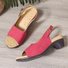 Spring and summer new fish mouth beach thick heel one word buckle simple thick heel high heel women's sandals