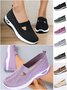 Soft sole breathable lightweight flying woven casual simple women's shoes flat shoes shallow mouth single shoes