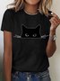 Cute Cat Cotton T-shirt