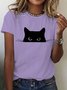 Cute Cat Cotton T-shirt