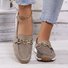 Ladies New Style Metal Chain Flat Thick Sole Casual Loafers Flat Shoes