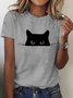 Cute Cat Cotton T-shirt