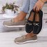 Ladies New Style Metal Chain Flat Thick Sole Casual Loafers Flat Shoes