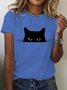 Cute Cat Cotton T-shirt