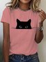 Cute Cat Cotton T-shirt