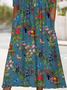 Women's Floral Print Casual Button Dress