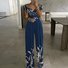 Women's H-Line T-Shirt Off The Shoulder Daily Going Out Casual Printing Floral Summer Long Jumpsuit Romper