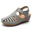 Retro Baotou Sandals For Women Summer New Hole Shoes Thick Bottom Round Toe Wedge Heel Octopus Sandals