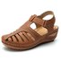 Retro Baotou Sandals For Women Summer New Hole Shoes Thick Bottom Round Toe Wedge Heel Octopus Sandals