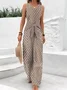 Women's H-Line Cami V Neck Daily Going Out Casual Knot Geometric Summer Long Jumpsuit Romper