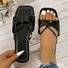Pu Summer Plain Slide Sandals