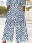 Women's H-Line V Neck Daily Going Out Casual Printing Geometric Summer Ankle Pants Jumpsuit Romper