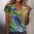 Women's Short Sleeve T-shirt Summer Green Plain Buckle Asymmetrical Daily Going Out Casual Top