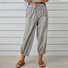 Women's  Elastic Waist H-Line Wide Leg Pants Daily Going Out Pants White Casual Split Joint Plain Spring/Fall Pants