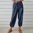 Women's  Elastic Waist H-Line Wide Leg Pants Daily Going Out Pants White Casual Split Joint Plain Spring/Fall Pants
