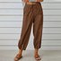 Women's  Elastic Waist H-Line Wide Leg Pants Daily Going Out Pants White Casual Split Joint Plain Spring/Fall Pants