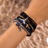 Ins Style Bohemian Beach Vacation Summer Shell Turtle Fishtail Rice Beads Multi-layer Stacking Bracelet Set