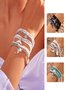 Ins Style Bohemian Beach Vacation Summer Shell Turtle Fishtail Rice Beads Multi-layer Stacking Bracelet Set