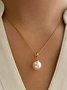 Jewelry Fashion Pearl Pendant Alloy Light Luxury Pearl Earrings Earrings Necklace Set Two-piece Necklace