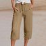 Linen Regular Fit Plain Casual Pants