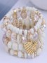 Best-selling Bohemian Alloy Love Pendant Multi-layer Elastic Rope Beaded Bracelet