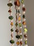 Vintage stackable necklace Bohemian colorful shell beaded double-layer necklace Retro light luxury holiday long necklace