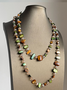 Vintage stackable necklace Bohemian colorful shell beaded double-layer necklace Retro light luxury holiday long necklace