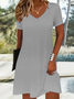 Women's V-Neck Short Sleeve Dress