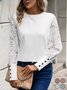 Women Floral Crew Neck Long Sleeve Vintage Commuting Spring/Fall Sweatshirt