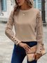 Women Floral Crew Neck Long Sleeve Vintage Commuting Spring/Fall Sweatshirt
