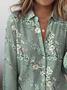 Women's Floral Pattern Shirt Retro Elegant Spring And Autumn Style Daily Casual Top