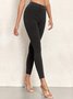 Women Plain Casual Split Joint Leggings Daily All Season Slim Fit Pants