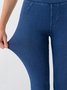 Women Plain Casual Split Joint Leggings Daily All Season Slim Fit Pants