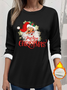 Women Christmas Crew Neck Long Sleeve Vintage Holiday Spring/Fall Sweatshirt
