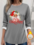 Women Christmas Crew Neck Long Sleeve Vintage Holiday Spring/Fall Sweatshirt