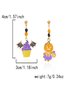 Alloy Electroplating Halloween Jewelry Cartoon Bat Ghost Pumpkin Earrings Halloween Kitten Skull Spider Witch Earrings