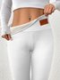 Women Plain Cotton Casual Leggings Daily Winter Ankle Banded Pants