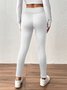 Women Plain Cotton Casual Leggings Daily Winter Ankle Banded Pants
