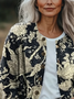 Women Floral Crew Neck Long Sleeve Vintage Daily Spring/Fall Cardigan