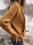 Women Plain Stand Collar Bomber Jacket Long Sleeve Vintage Split Joint Spring/Fall Daily Jacket Outerwear