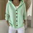 Women Floral Hoodie Cotton Long Sleeve Casual Daily Spring/Fall Cardigan