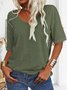 Loose Casual V Neck T-Shirt