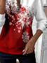 Women Christmas Crew Neck Long Sleeve Casual Daily Spring/Fall Sweatshirt