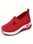 Soft sole breathable lightweight flying woven casual simple women's shoes flat shoes shallow mouth single shoes