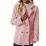 Women Plain Long Sleeve Casual Winter Daily Teddy Jacket Outerwear